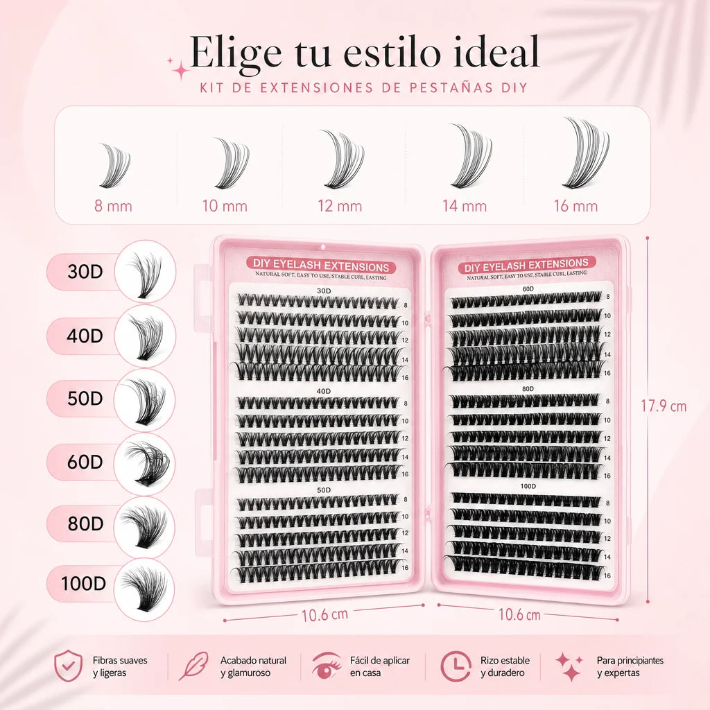 Kit de Pestañas Pelo a Pelo
